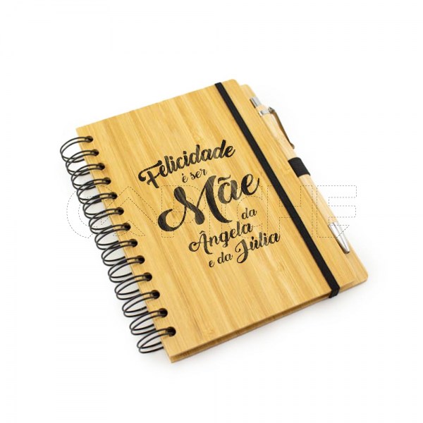 Caderno Bambu Felicidade é ser
