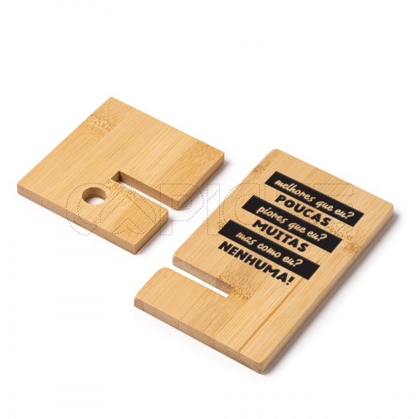 Suporte para telemóvel em bambu Melhores que eu...