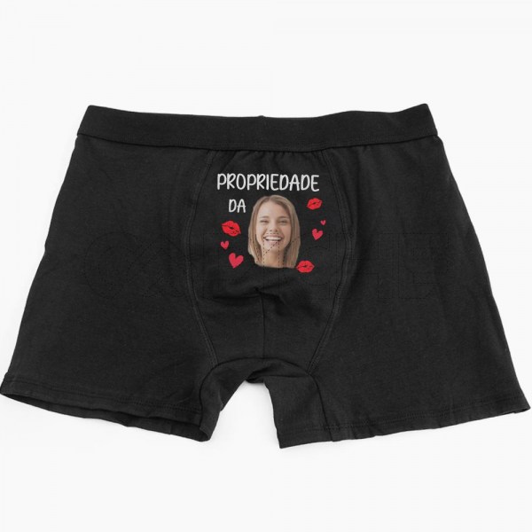 Boxer Homem Propriedade Personalizado com Foto