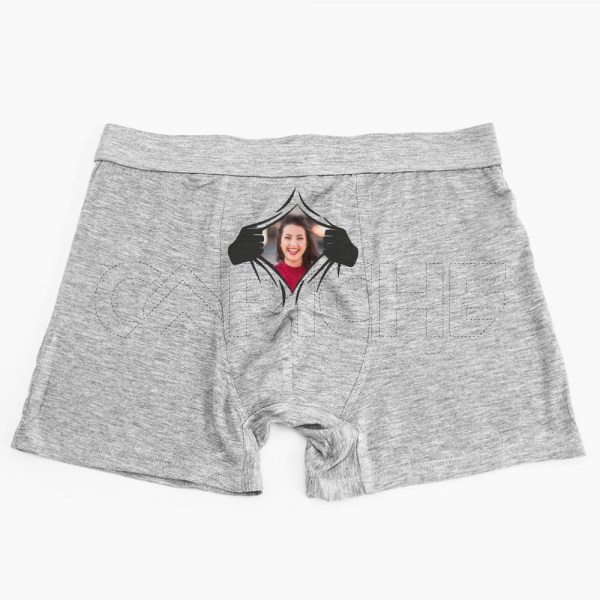 Boxer Homem Foto Personalizado