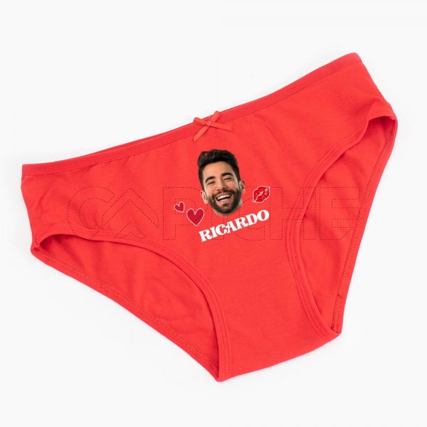 Cueca Normal Mulher Foto e Nome Personalizado