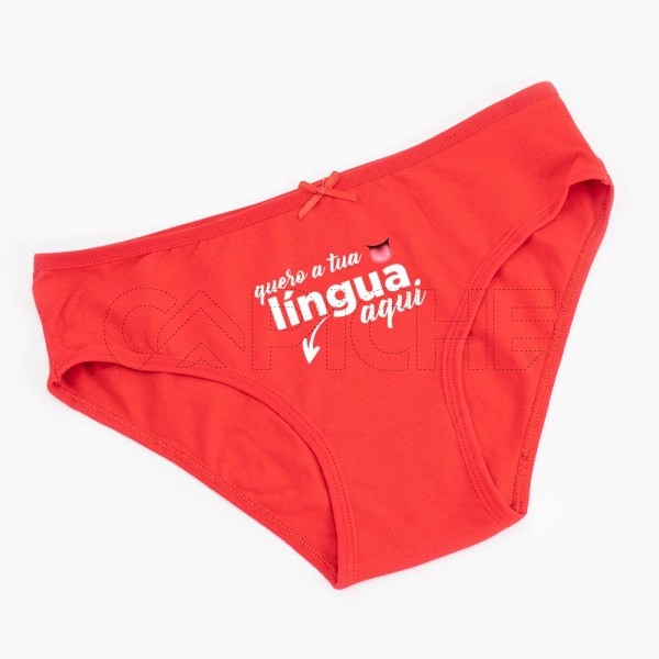 Cueca Normal Mulher Tua Língua Aqui