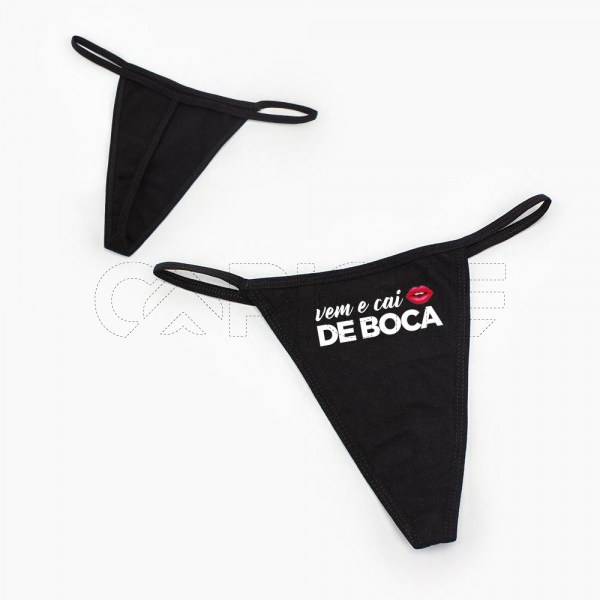 Cueca Fio Dental Mulher Cai de Boca