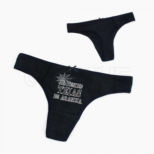 Cueca Tanga Mulher Teias Aranha