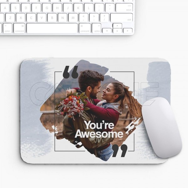 Tapete de Rato Quote com Foto Personalizado