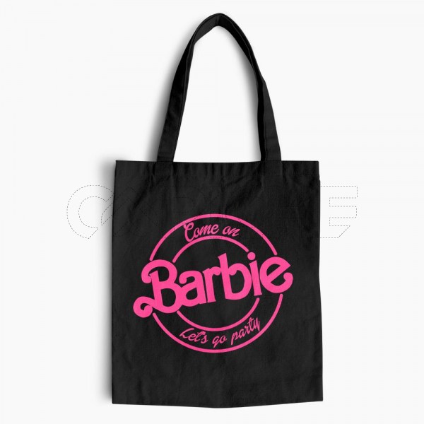 Saco Tote Bag Lets Go Party Barbie