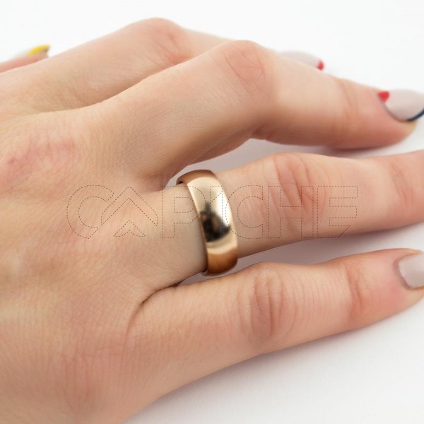 Aliança em aço Classic Rose Gold 6mm