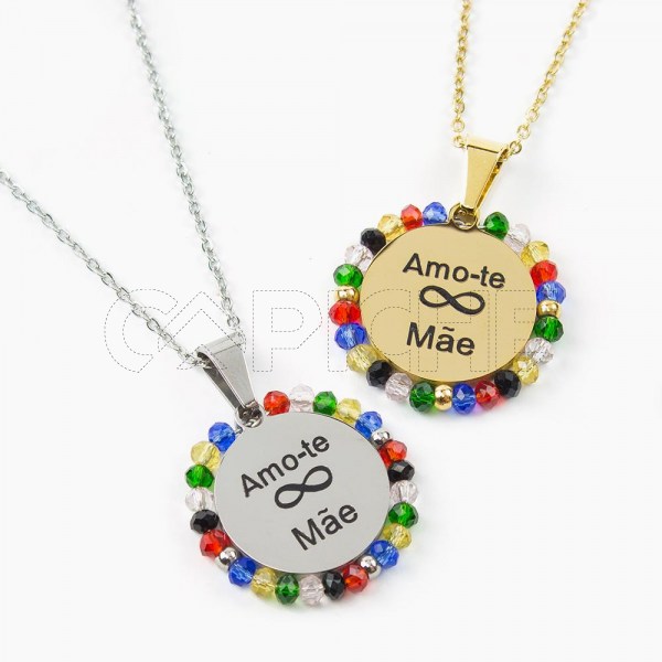 Colar em aço Mãe