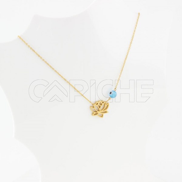 Colar em aço Lotus