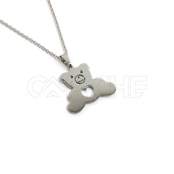Colar em aço Urso
