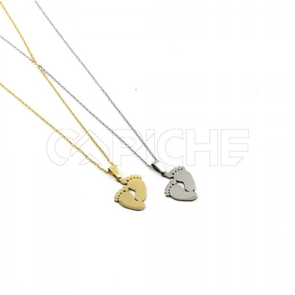 Colar em aço Pés