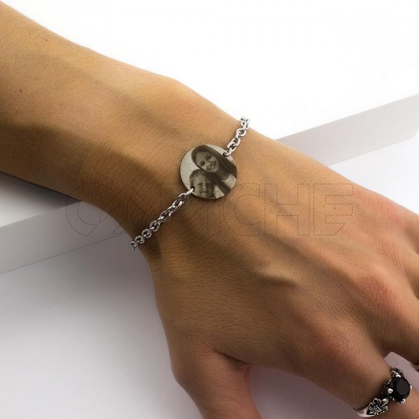 Pulseira em aço com Fotografia