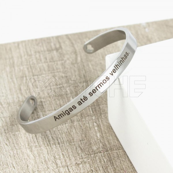 Pulseira Personalizável em aço Sentimento