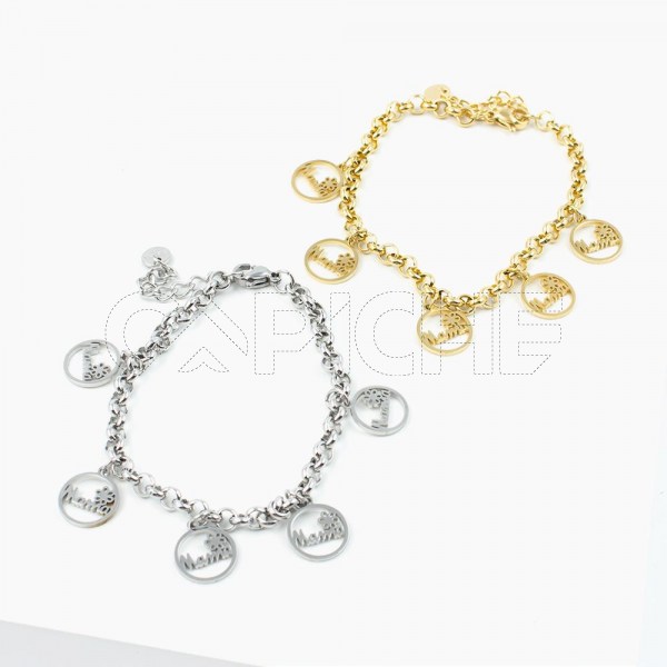 Pulseira em aço Mãe