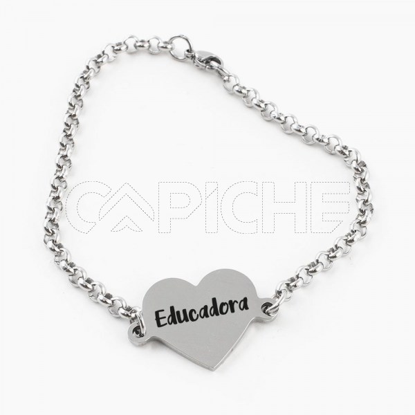 Pulseira em aço Educar