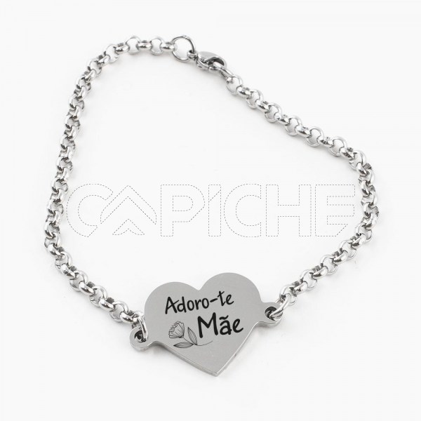 Pulseira em aço Adoro-te