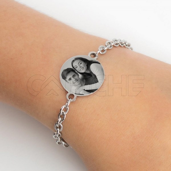 Pulseira em aço com Foto