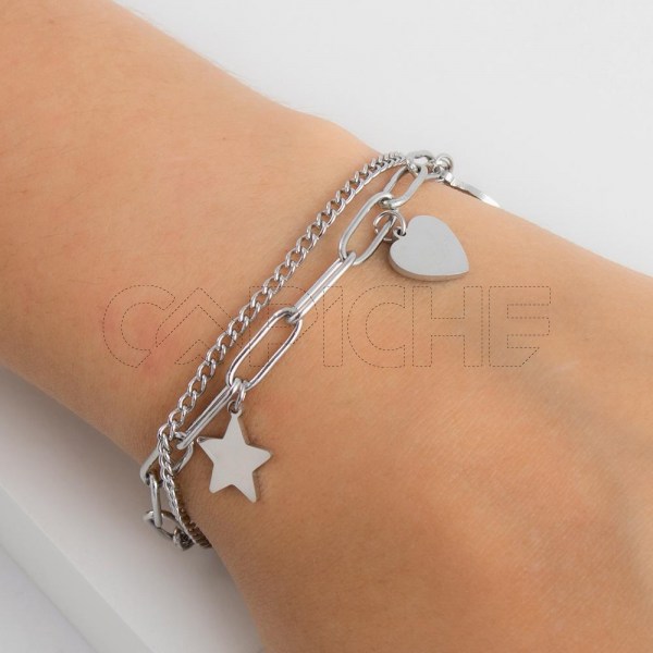 Pulseira em aço Dupla Lura