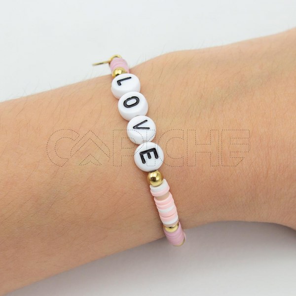 Pulseira Elástica Love Pink