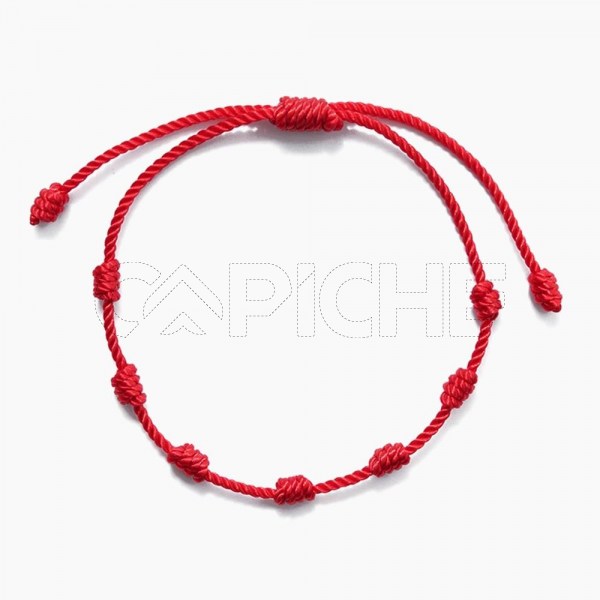 Pulseira Vermelha 7 Nós