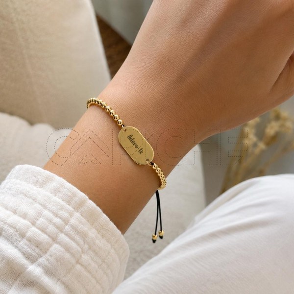 Pulseira em aço Gravação