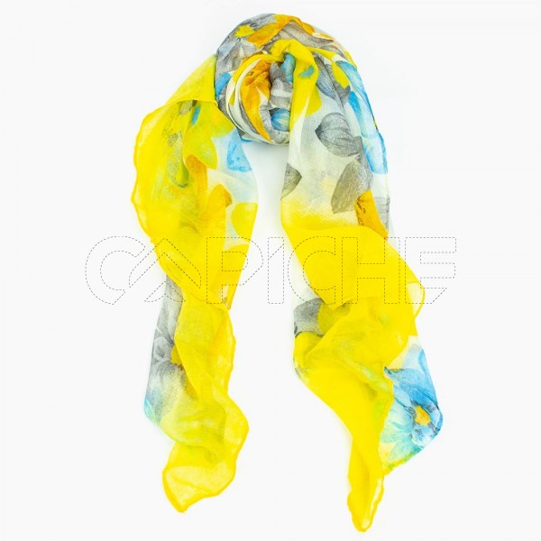 Lenço Flores Amarelo