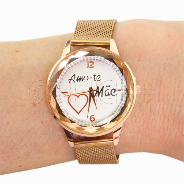 Relógio Amo-te Mãe Rose Gold