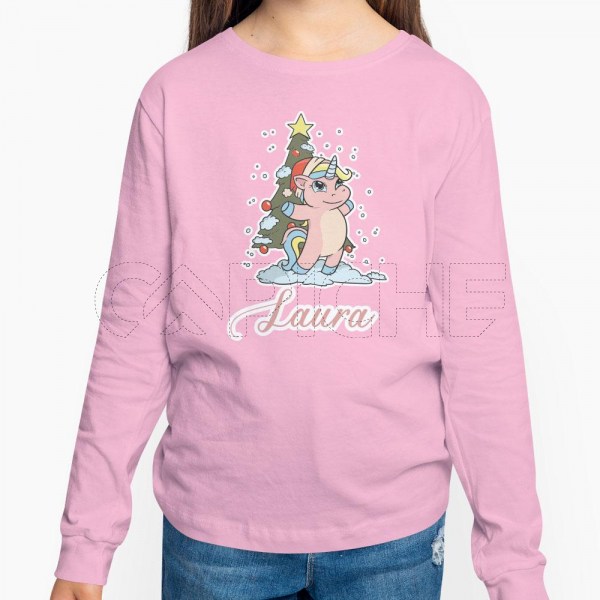 Sweater sem Capuz Criança Unicórnio Natal