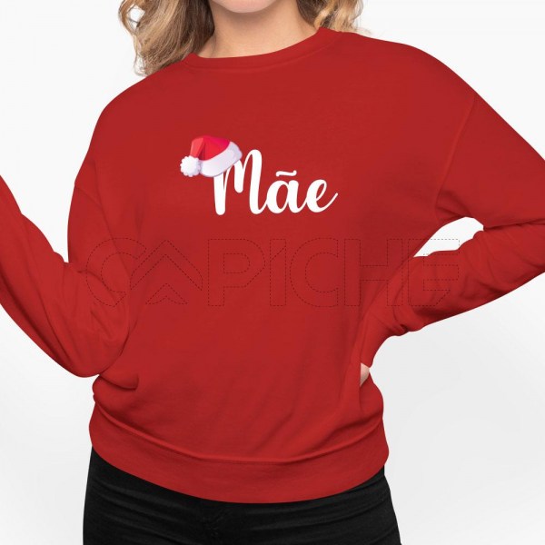 Sweater sem Capuz Gorro Pai Natal Personalizável