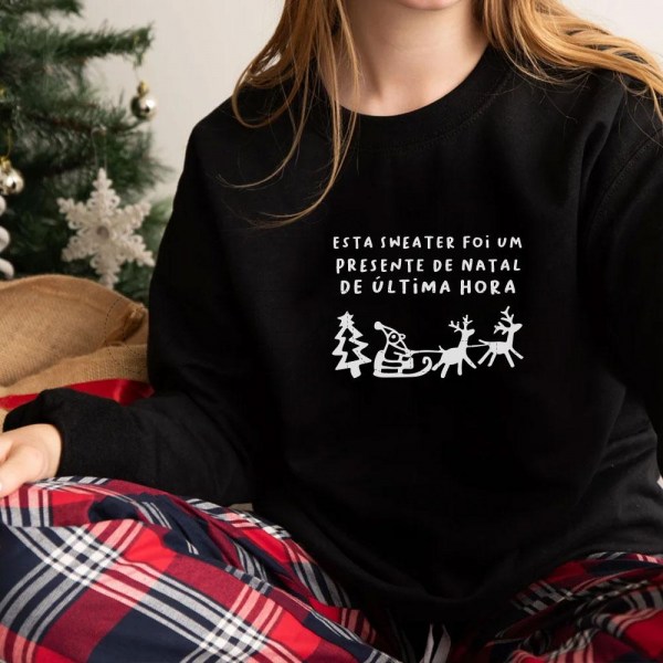 Sweater sem Capuz de Natal Presente Última Hora