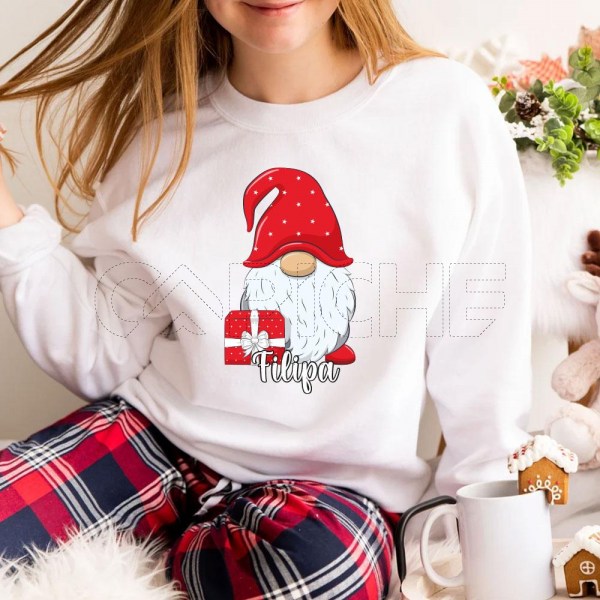 Sweater sem Capuz Natal Gnomo