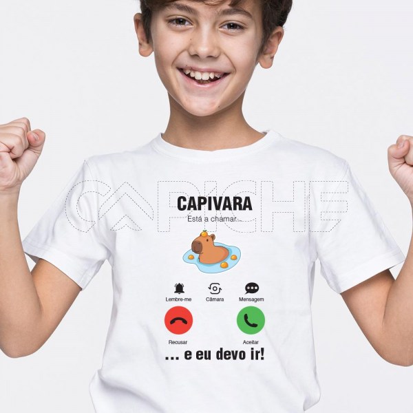 T-Shirt Capivara a chamar