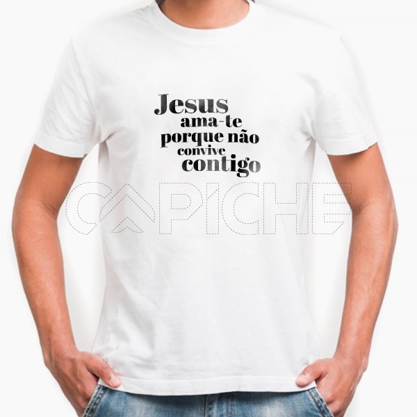 Tshirt Homem Jesus Ama-te