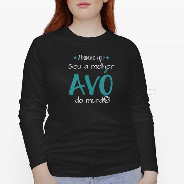 Tshirt Unisex Manga Comprida Melhor  do Mundo