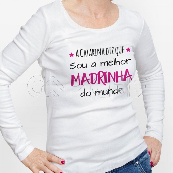 Tshirt Unisex Manga Comprida Melhor  do Mundo