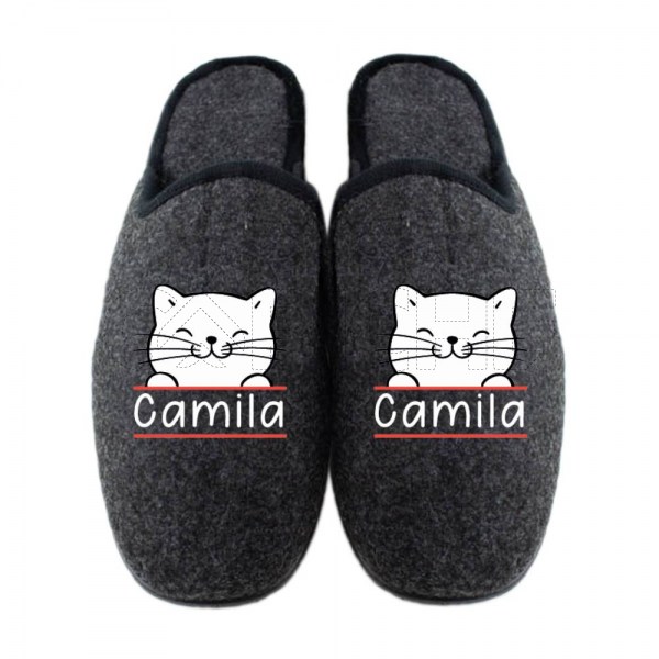 Chinelo Personalizado Gatinho com nome