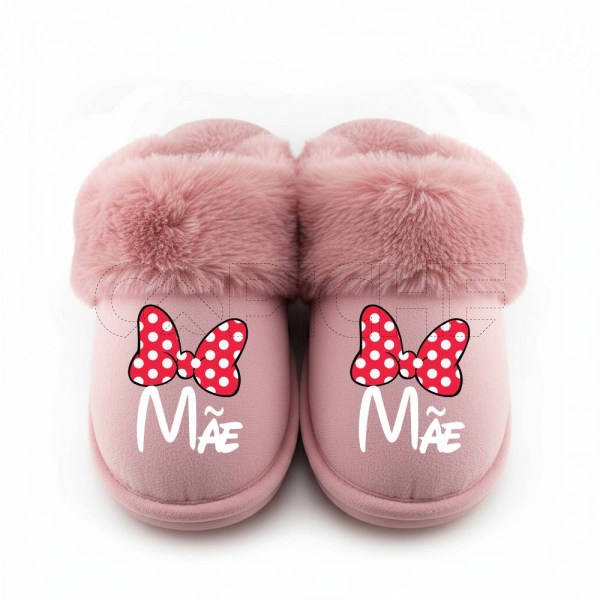 Chinelo Personalizado Pelucia Minnie 