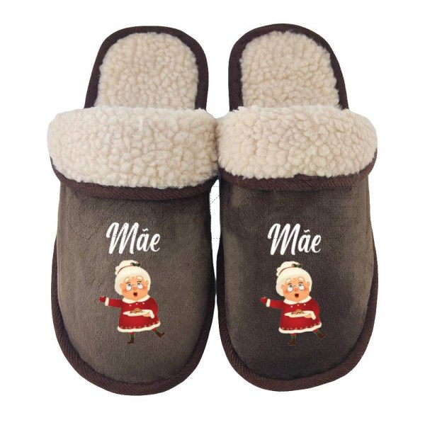 Chinelo Personalizado Pelucia Natalina