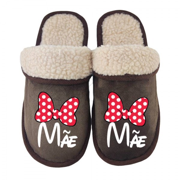 Chinelo Personalizado Pelucia Minnie 