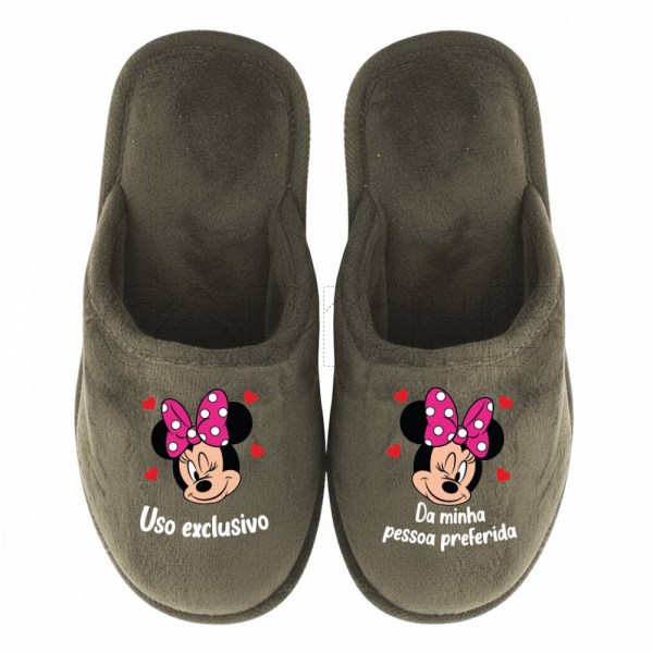 Chinelo Personalizado Mickey & Minnie Uso Exclusivo