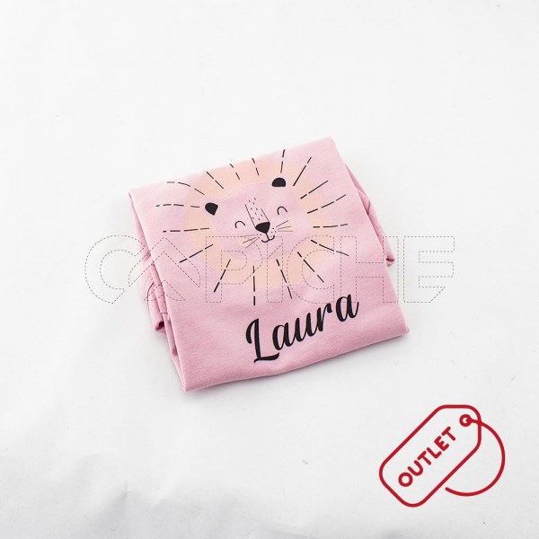 Estampa Impressa Body Manga Comprida Rosa 6meses Laura