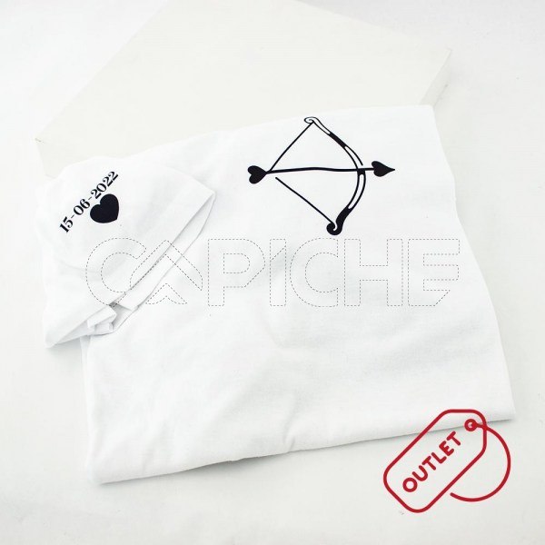 Estampa Impressa T-shirt Unissexo XL Branca com data