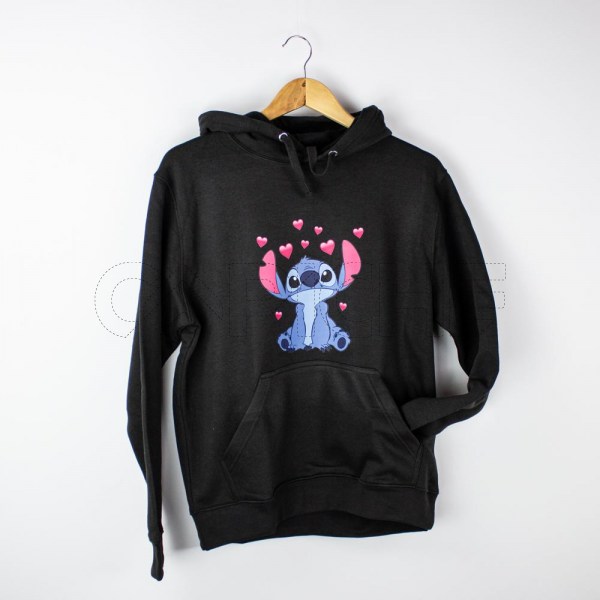 Estampa Impressa Sweater C/ capuz Preto S