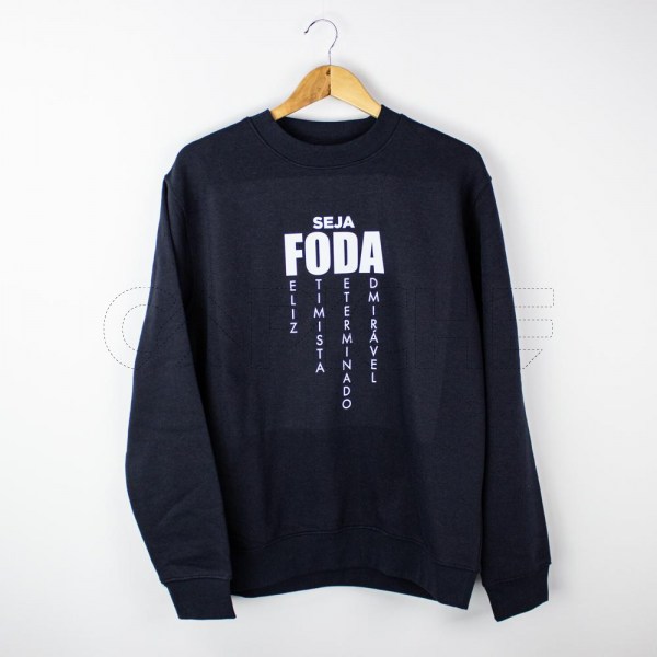 Estampa Impressa Sweater Preto S (Estampa no Feminino)