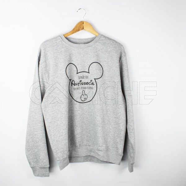 Estampa Impressa Sweater Cinza Claro L