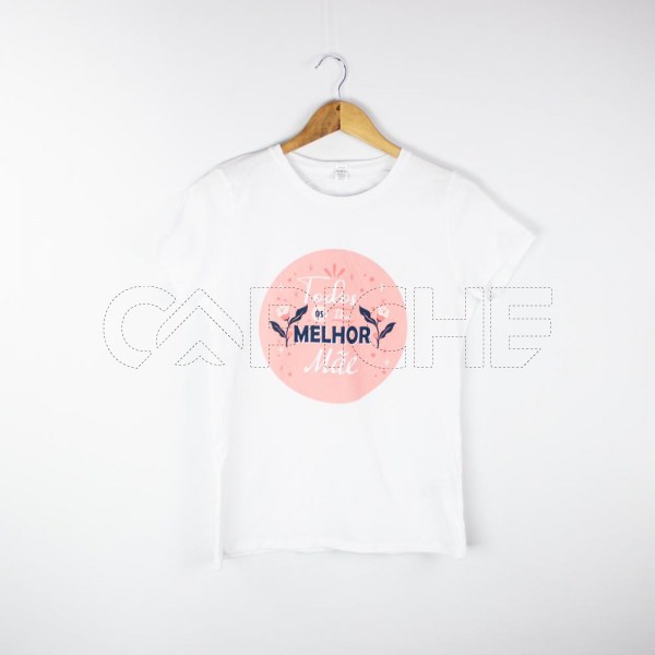 Estampa Impressa T-shirt Cintada Branco  L