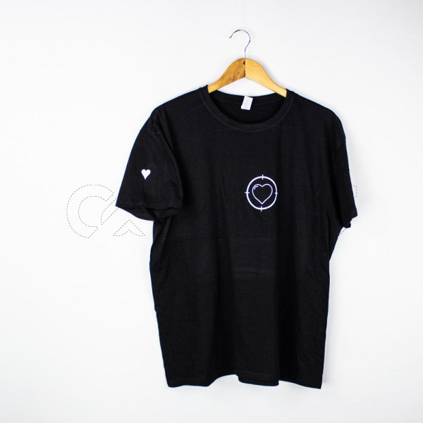 Estampa Impressa T-shirt Unissex XL Preta