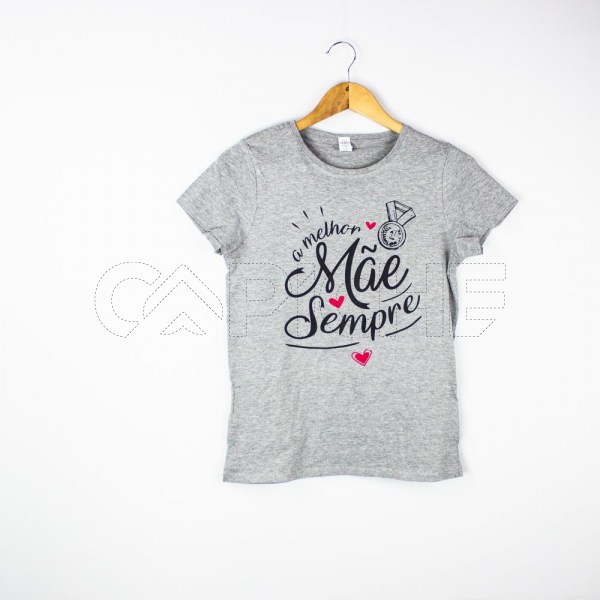 Estampa Impressa T-shirt cintada M Cinza