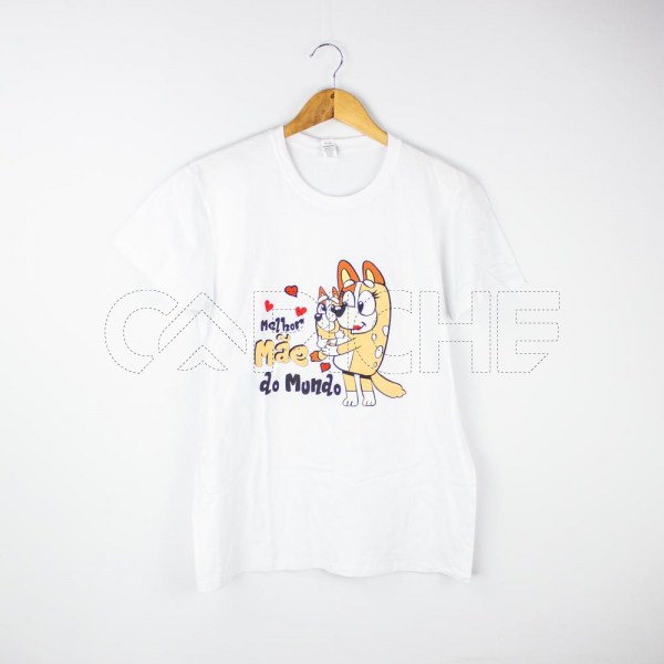 Estampa Impressa T-shirt Unissex M Branca