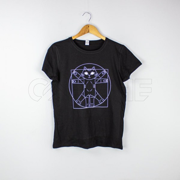 Estampa Impressa T-shirt cintada preto L